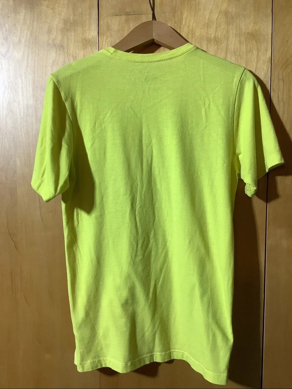 North Face lemon yellow logo tee, size small